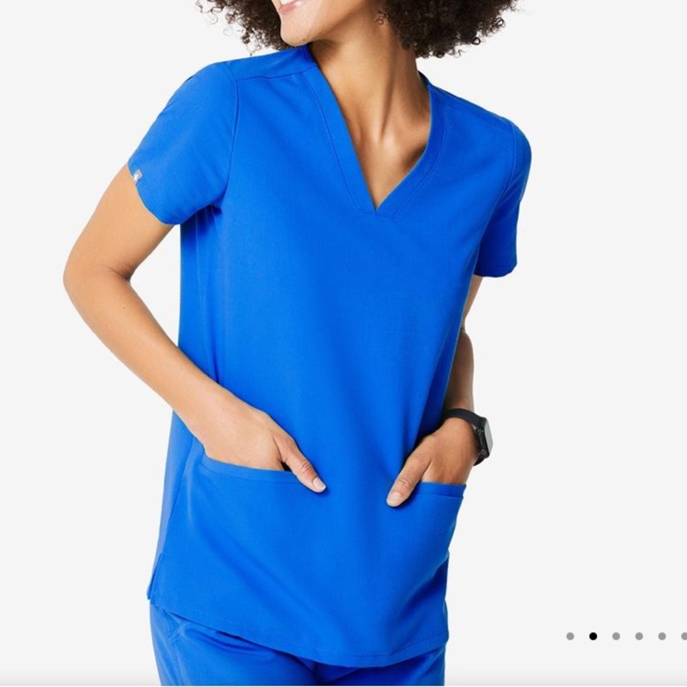 FIGS Royal Blue Scrub Top